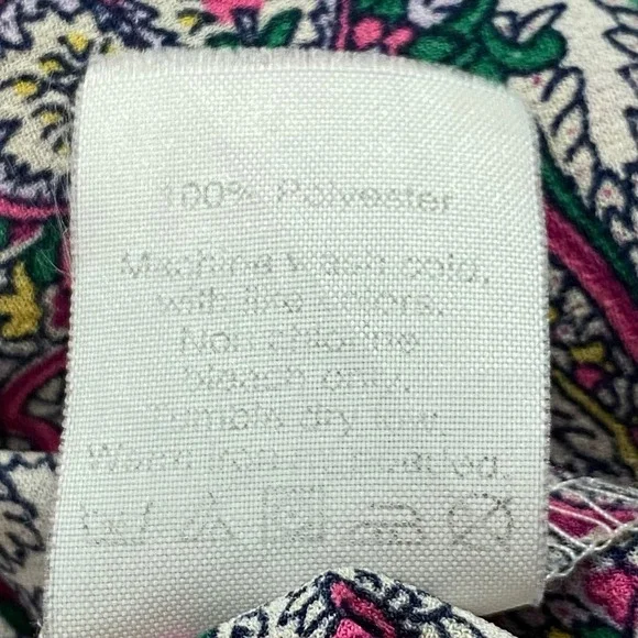 J.Crew Paisley V-Neck Blouse Womens Small Pink Purple Bell Sleeve Boho Retro - Picture 6 of 10